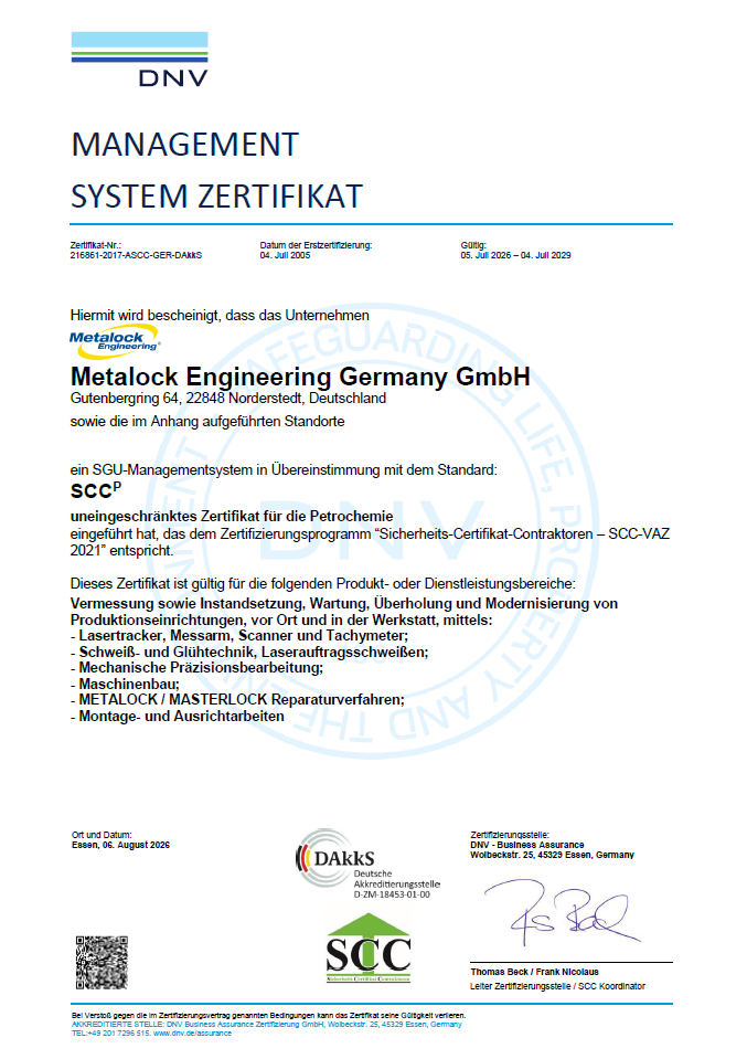 DNV – Zertifikat SCC P-VAZ_2021 - DE