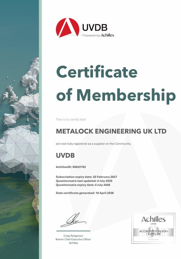 Achilles UVDB Certificate of Membership