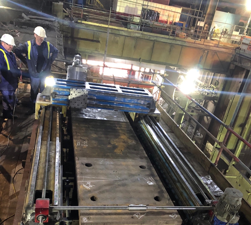 BOS Plant Converter 2 main drive pedestal machining